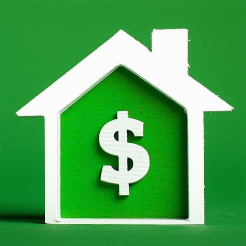 dollar sign and house