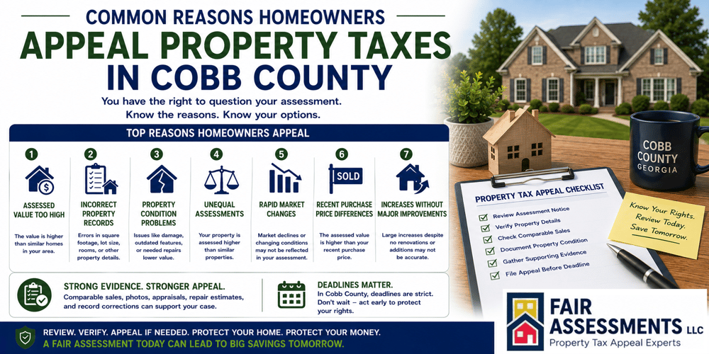 Common Reasons Homeowners Appeal Property Taxes in Cobb County