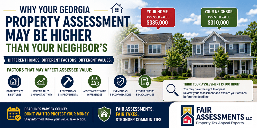 Why Your Georgia Property Assessment May Be Higher Than Your Neighbor’s