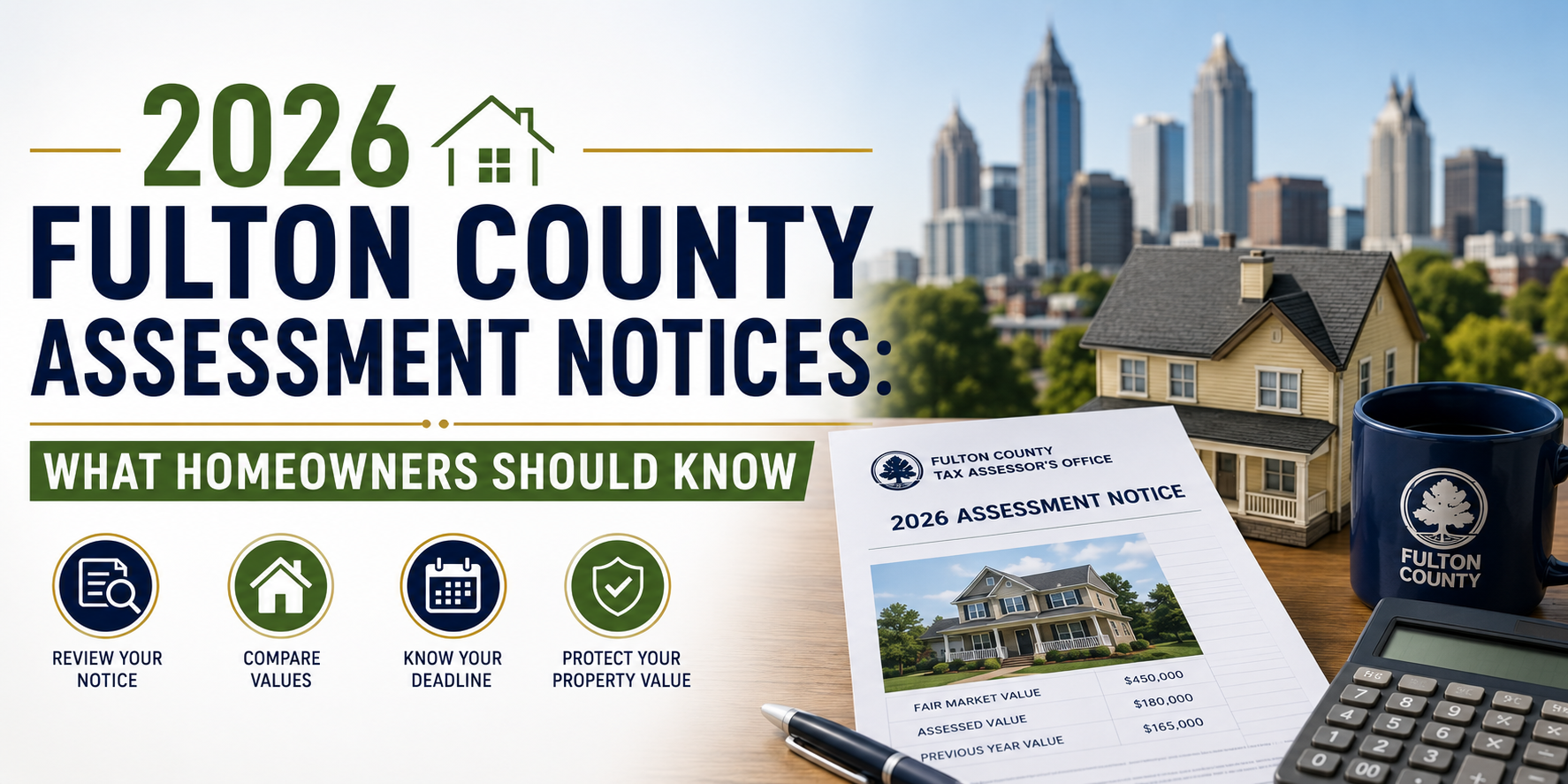 Fulton County homeowner reviewing a 2026 property assessment notice