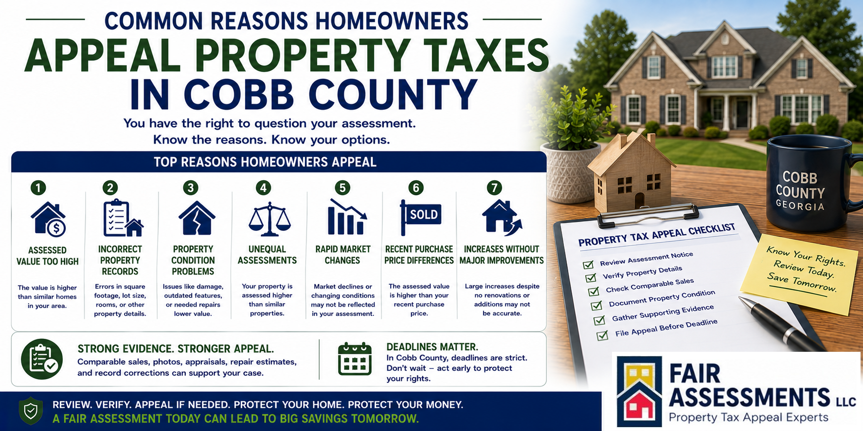 Cobb County homeowner reviewing a property tax assessment appeal