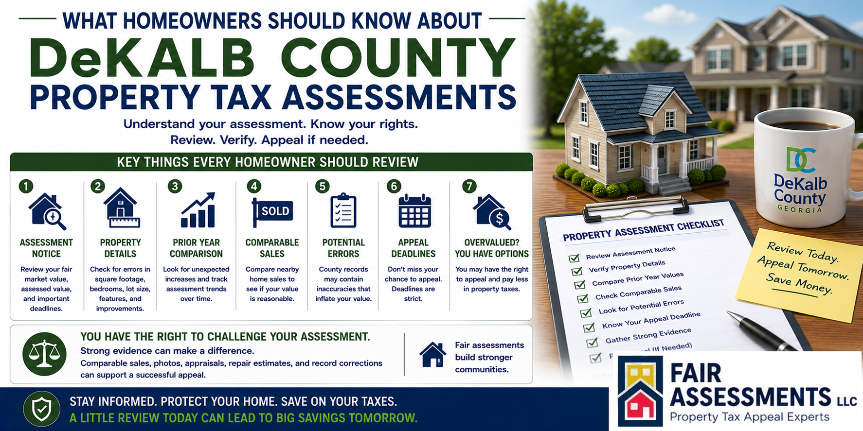 DeKalb County homeowner reviewing a property tax assessment notice