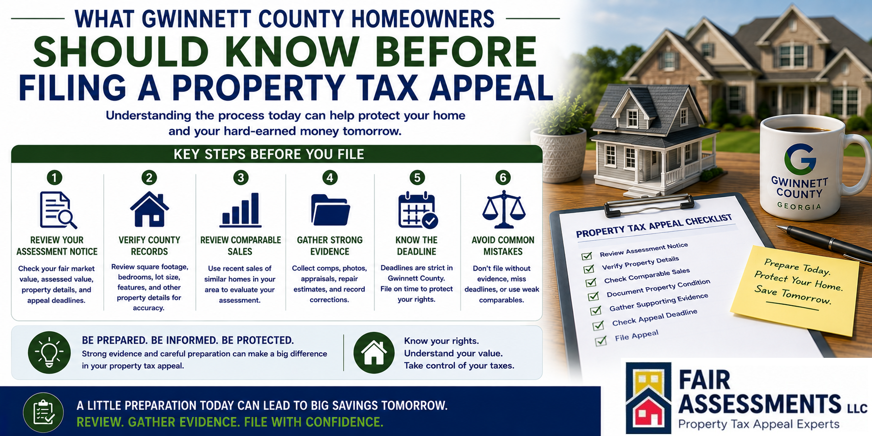 Gwinnett County homeowner reviewing a property tax appeal assessment notice