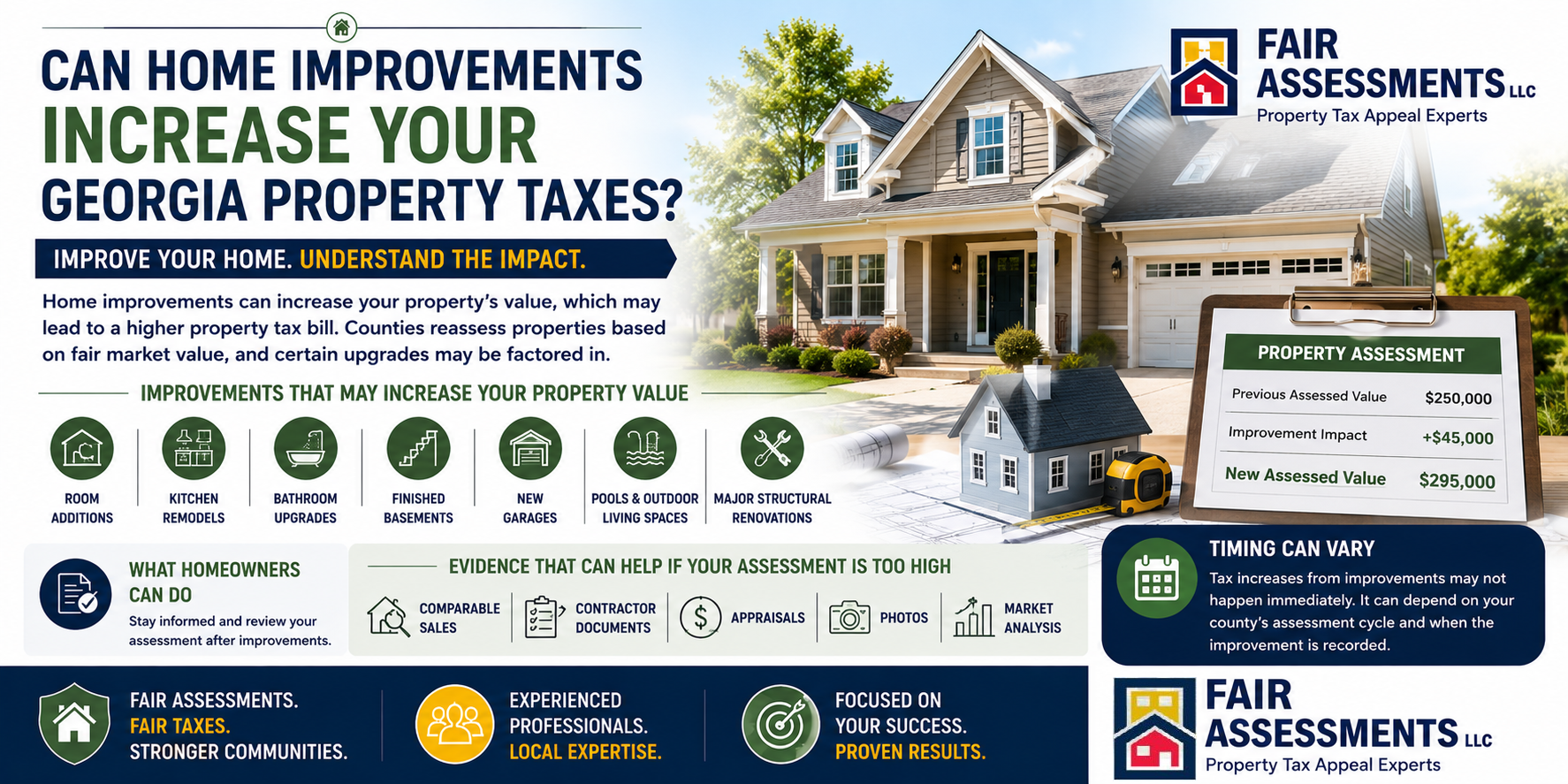 Georgia homeowner reviewing property tax assessment after home improvements
